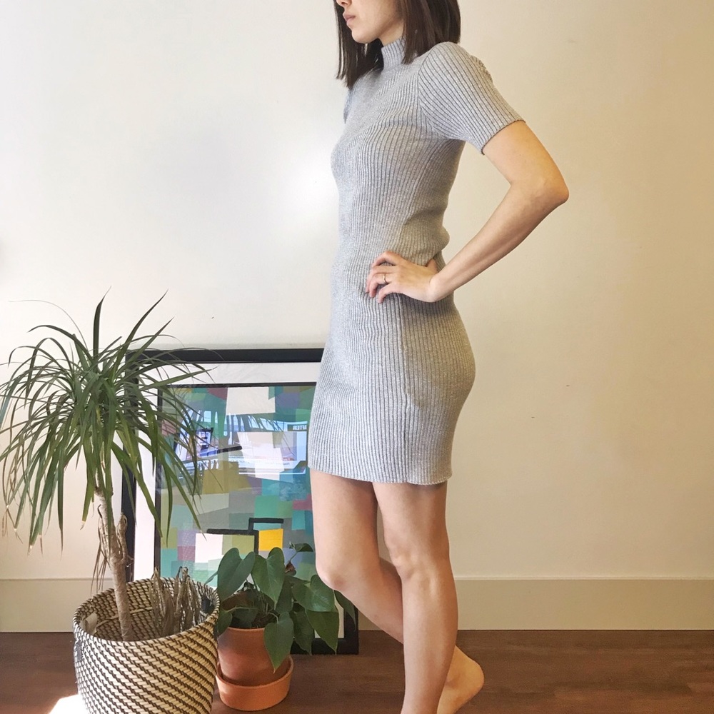 ✨J.Crew Silver Glitter Mini Dress✨
